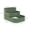 3-Tier Galvanized Steel Open-Bottom Planters with Rubber Edging
